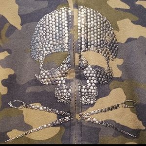 Ecko Mens Camo Zip Up Sweatshirt